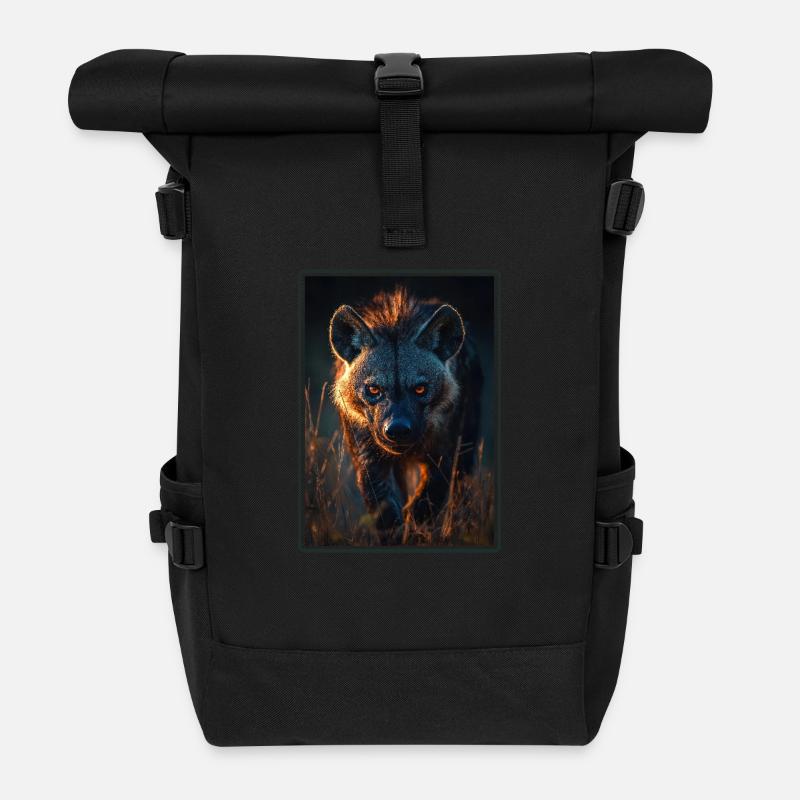 Hyänen Hyäne - Rolltop Rucksack - Schwarz