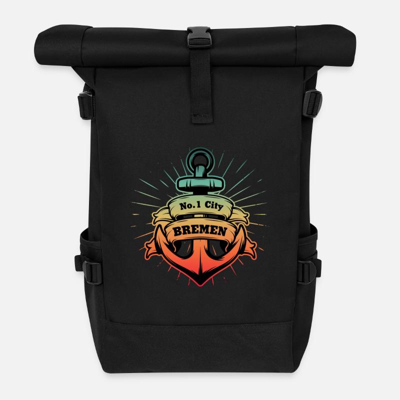 Nordstyle3 Bremen - Roll Top Backpack - black