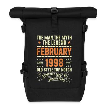 Février 1998 - Février 1998 Anniversaire Février 1998 - Sac à dos roll top - noir - Devant