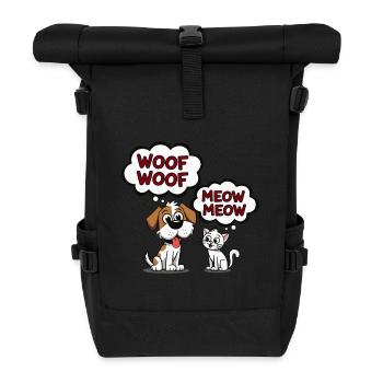 NIEDLICHE HAUSTIERE - Rolltop Rucksack - Schwarz - Vorne