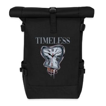 Timeless für Zeitlose Menschen - Rolltop Rucksack - Schwarz - Vorne