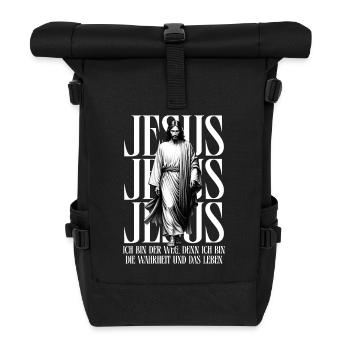 Jesus der Weg - Rolltop Rucksack - Schwarz - Vorne