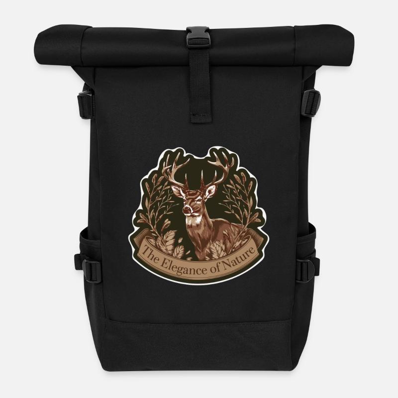 DIE ELEGANZ DER NATUR - Rolltop Rucksack - Schwarz