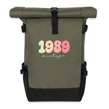 Year of birth 1989 - Roll Top Backpack - olive/black - Front