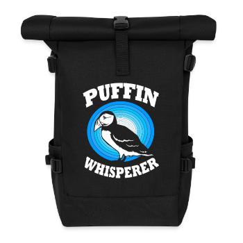 Papageientaucher Puffin - Rolltop Rucksack - Schwarz - Vorne