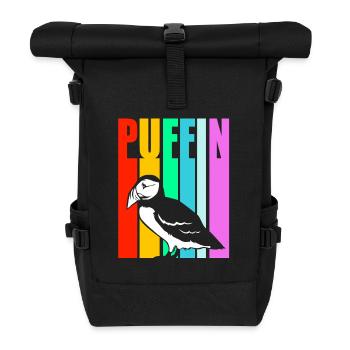 Papageientaucher Puffin - Rolltop Rucksack - Schwarz - Vorne