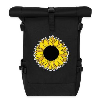 Sonnenblume Kostüm Karneval Fasching Gelbe Blume - Rolltop Rucksack - Schwarz - Vorne