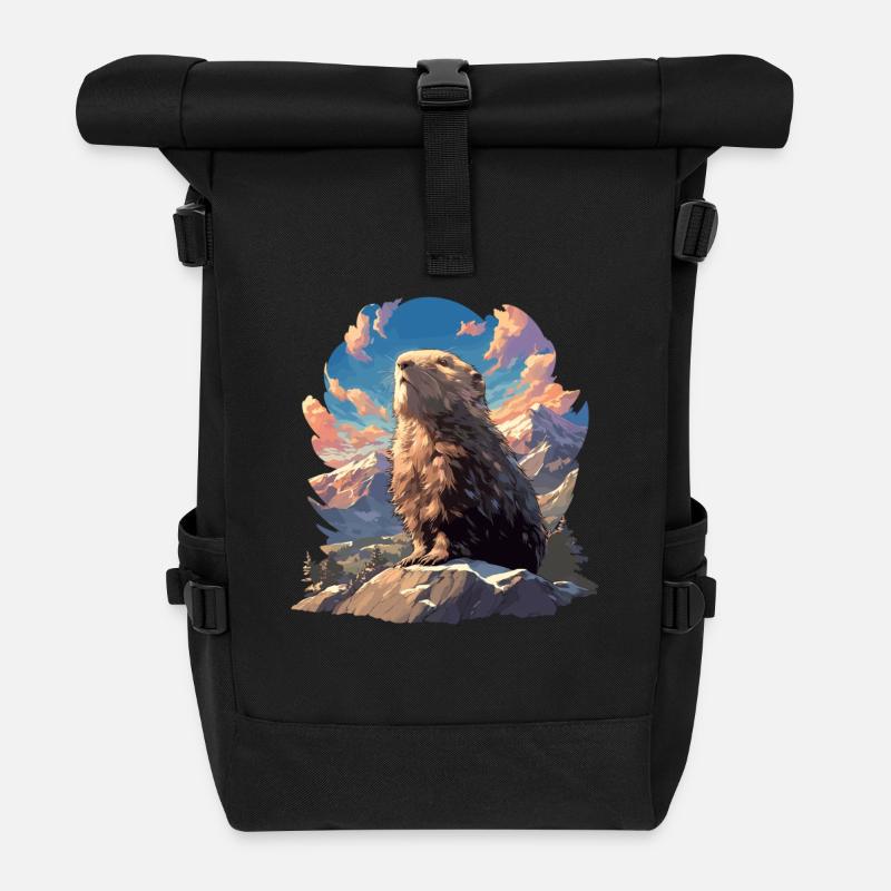 Lemminge Lemming - Rolltop Rucksack - Schwarz