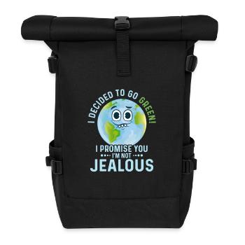 J’ai décidé de passer au vert Journée de la Terre - Sac à dos roll top - noir - Devant