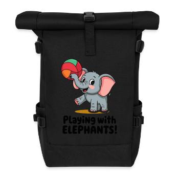 ELEFANT - Rolltop Rucksack - Schwarz - Vorne
