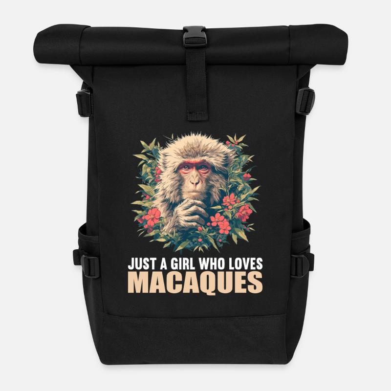 Makaken Makake - Rolltop Rucksack - Schwarz