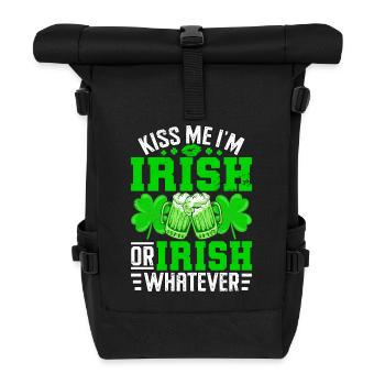 Embrasse-moi, je suis irlandais ou irlandais peu importe - Sac à dos roll top - noir - Devant