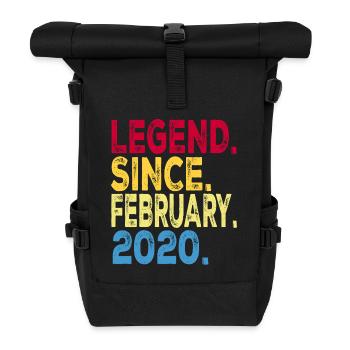 2020: The Year of Legends, and February Was the Be - Roll Top Backpack - black - Front