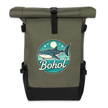Bohol Philippines - Roll Top Backpack - olive/black - Front
