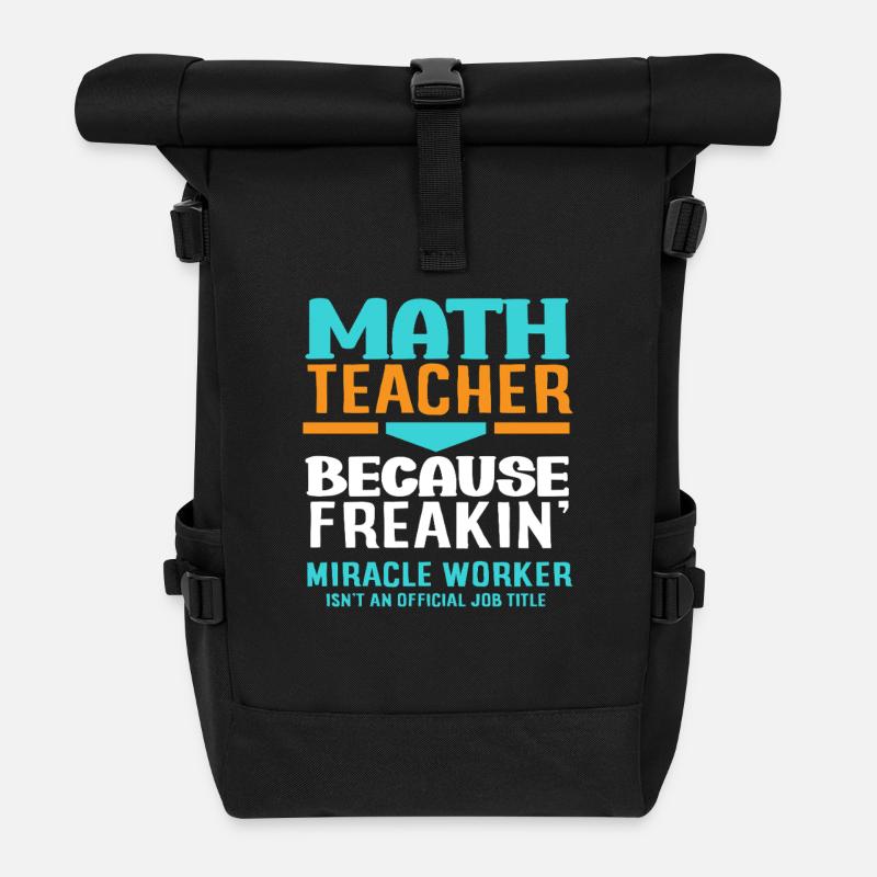 Mathe Lehrer Mathematik Geschenk - Rolltop Rucksack - Schwarz