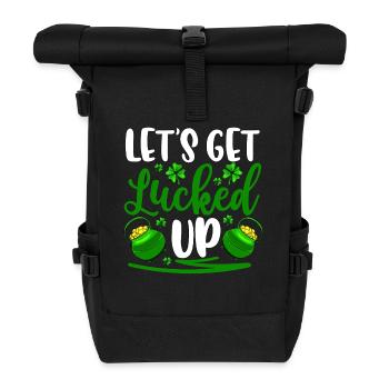 Let's get lucked up - Roll Top Backpack - black - Front