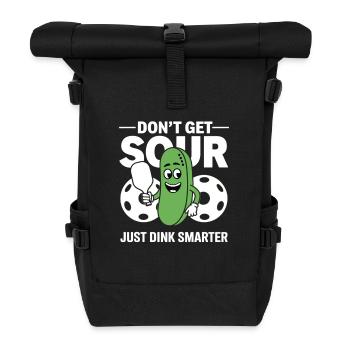 Drôle de dicton de pickleball : Sour Just Dink Smarter - Sac à dos roll top - noir - Devant