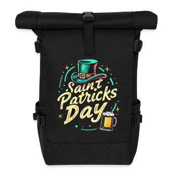 Saint Patrick`s Day Beer - Rolltop Rucksack - Schwarz - Vorne