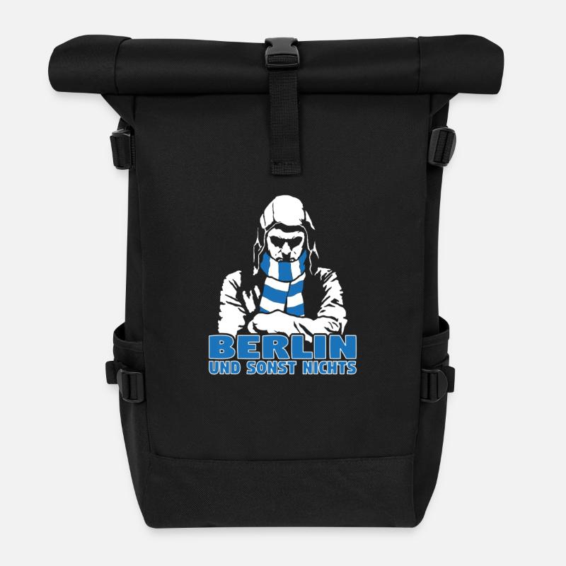 Berlin und sonst nichts - Rolltop Rucksack - Schwarz