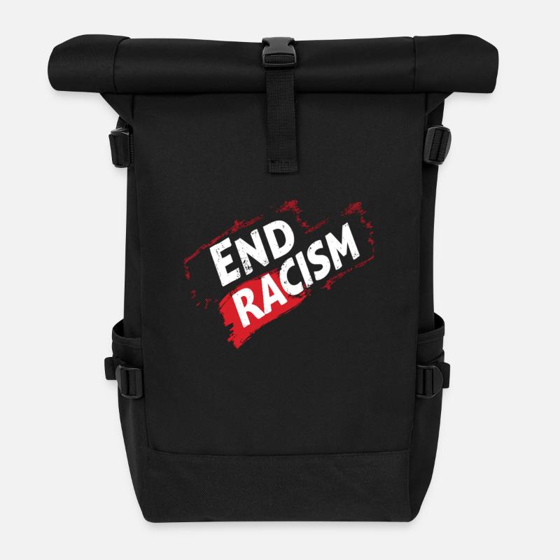Antiracisme, égalité et diversité - Sac à dos roll top - noir