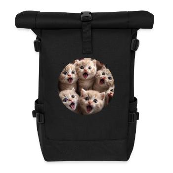 Schottische Faltohrkatze - Rolltop Rucksack - Schwarz - Vorne