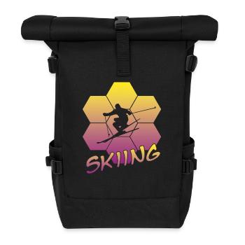 Ski fahren - Rolltop Rucksack - Schwarz - Vorne