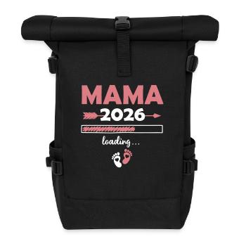 Mama 2026 Loading - Rolltop Rucksack - Schwarz - Vorne