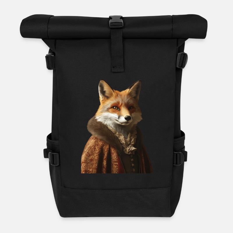 Fuchs - Rolltop Rucksack - Schwarz