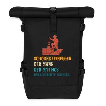 Schornsteinfeger Herren - Rolltop Rucksack - Schwarz - Vorne