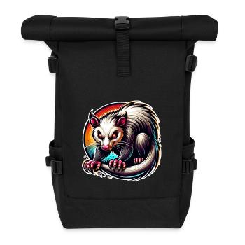 opossum - Roll Top Backpack - black - Front