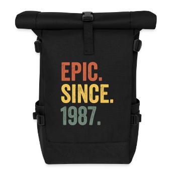 Epic Since 1987 Birth Year Birthday - Roll Top Backpack - black - Front
