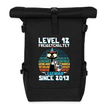 Level 12 Freigeschaltet Legendär Seit 2013 - Rolltop Rucksack - Schwarz - Vorne