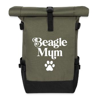 Maman Beagle - Sac à dos roll top - olive/noir - Devant