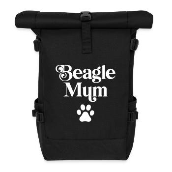Beagle Mum - Roll Top Backpack - black - Front