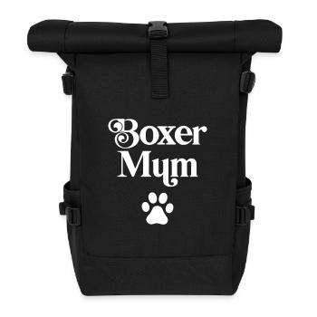 Boxer-Mama - Rolltop Rucksack - Schwarz - Vorne