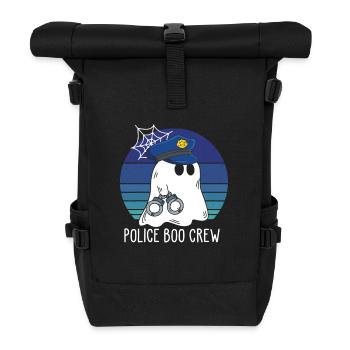 Polizei Boo Crew Geister Polizei - Rolltop Rucksack - Schwarz - Vorne