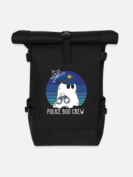 Polizei Boo Crew Geister Polizei - Rolltop Rucksack - Schwarz