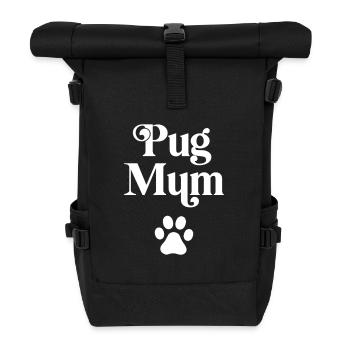 Pug Mum - Roll Top Backpack - black - Front