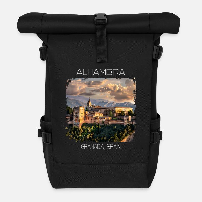 Alhambra - Rolltop Rucksack - Schwarz