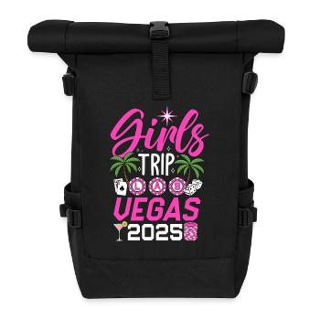 Girls Trip Las Vegas 2025 - Roll Top Backpack - black - Front