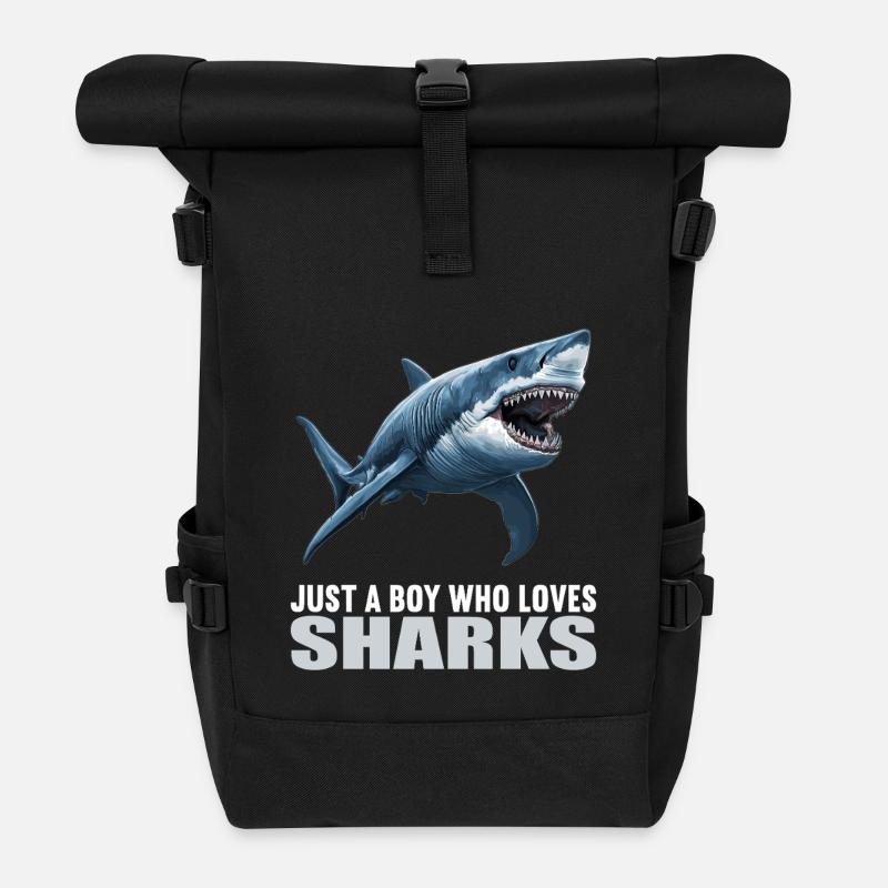 Haie Hai - Rolltop Rucksack - Schwarz