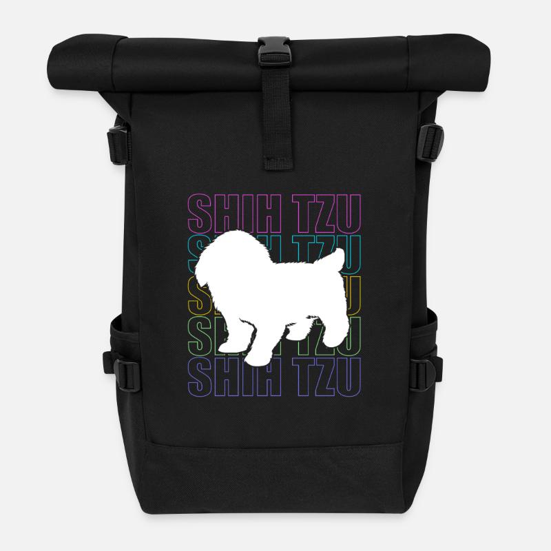 Shih Tzu - Sac à dos roll top - noir