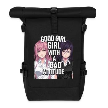 Une bonne fille avec une mauvaise attitude - Sac à dos roll top - noir - Devant
