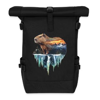 Wasserschwein - Rolltop Rucksack - Schwarz - Vorne