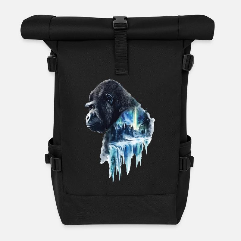 Gorilla - Rolltop Rucksack - Schwarz