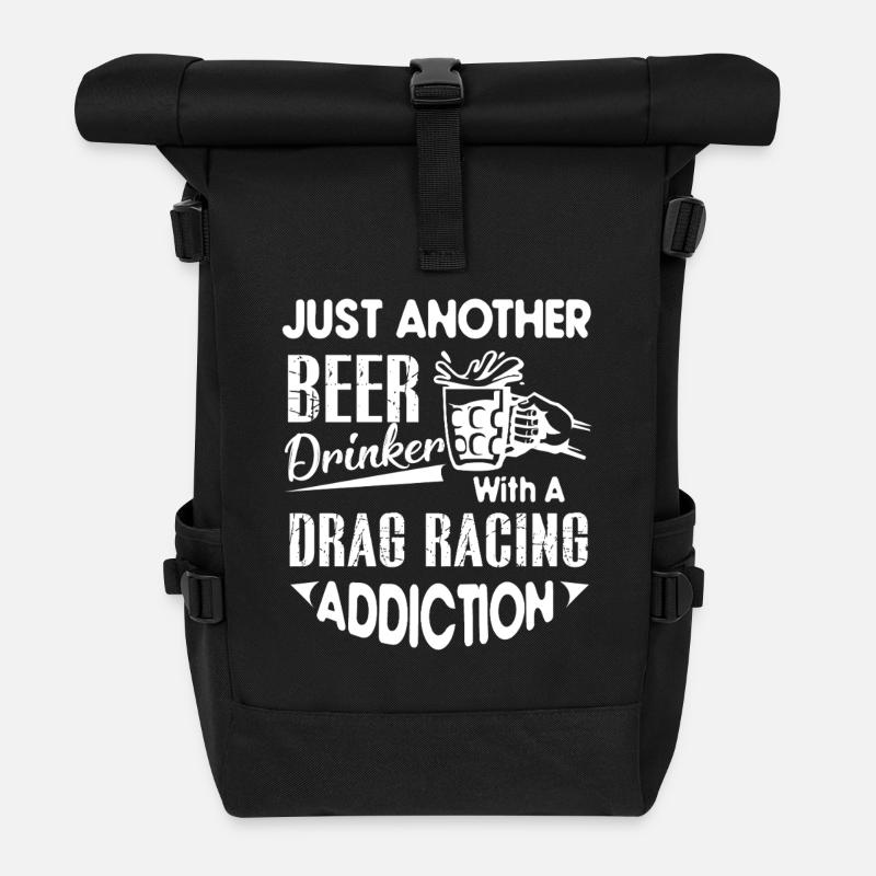 Drag Racing Drag Racing Addiction - Roll Top Backpack - black