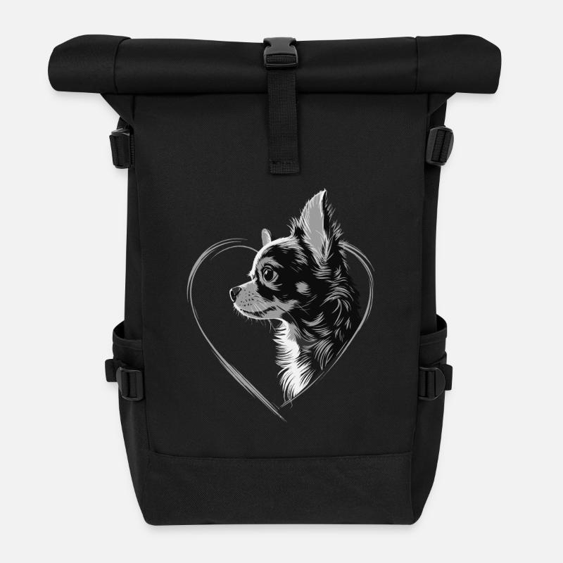 Chihuahua - Rolltop Rucksack - Schwarz