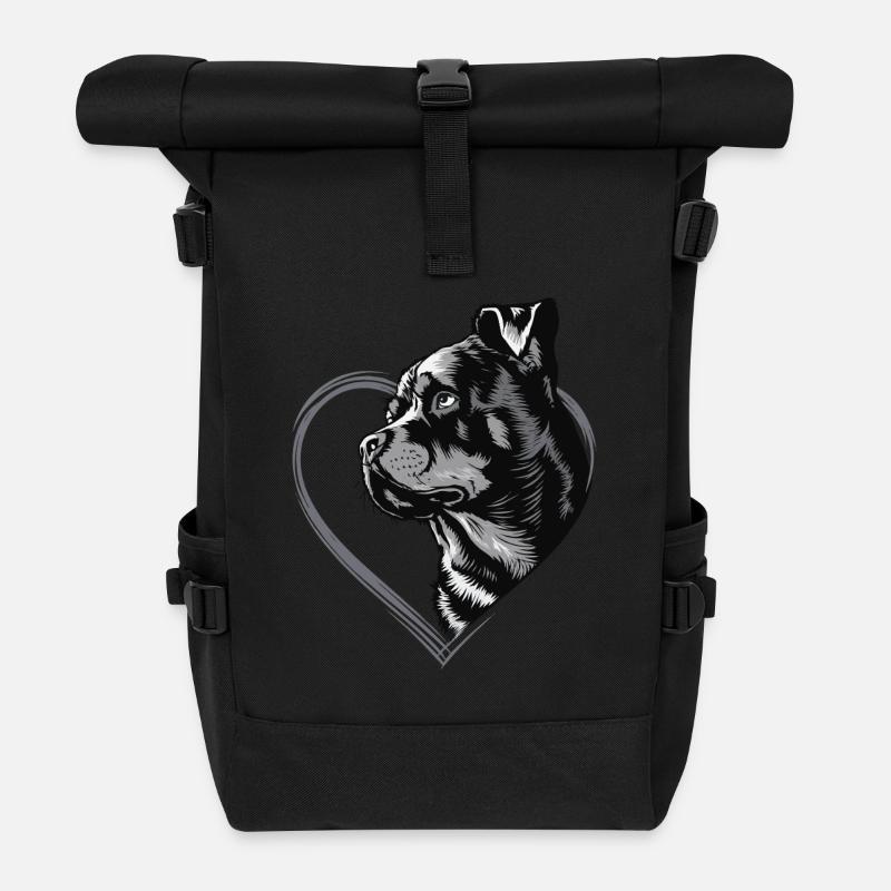 Rottweiler - Rolltop Rucksack - Schwarz