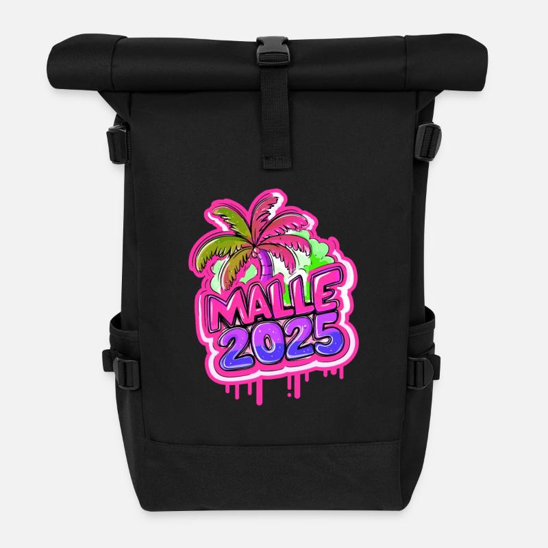 Malle 2025 - Mallorca Holidays - Roll Top Backpack - black