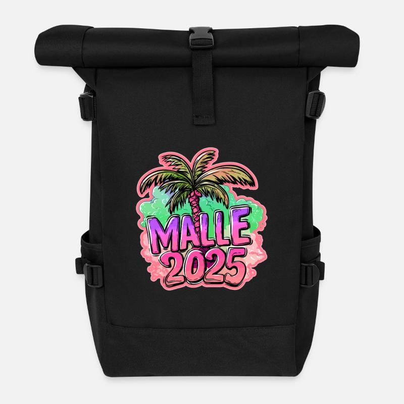 Malle 2025 Palme - Rolltop Rucksack - Schwarz